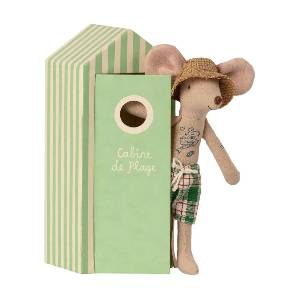 Maileg Beach Mouse Dad in Cabin