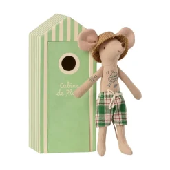 Maileg Beach Mouse Dad in Cabin