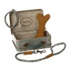 Maileg Dog Plush Accessories in Tin blue