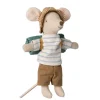 Maileg Hiker Mouse Big Brother Stripes
