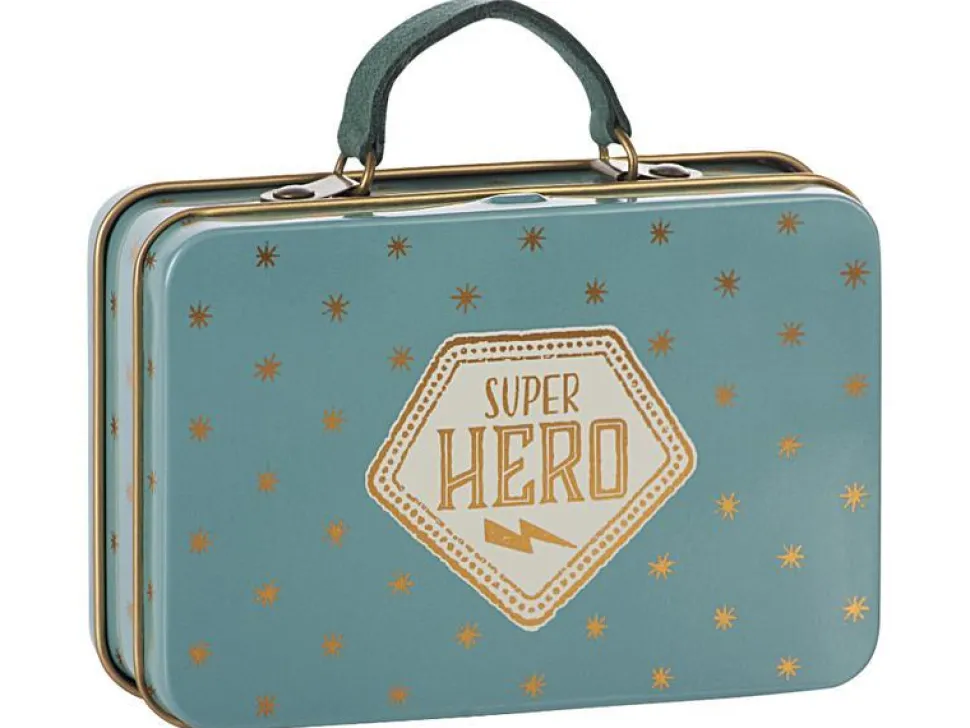 Maileg Metal Suitcase Blue Gold Stars