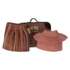 Maileg Mouse Knitted Blouse & Skirt in Suitcase Grandma Mouse