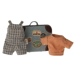 Maileg Mouse Overalls and Shirt in Suitcase Big Brother