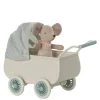 Maileg Pram with Baby Mouse Mint