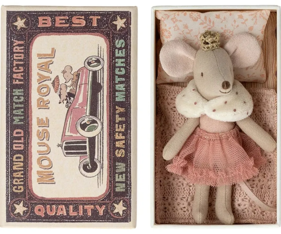 Maileg Princess Mouse in Matchbox