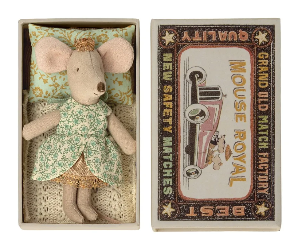 Maileg Princess Mouse in Matchbox