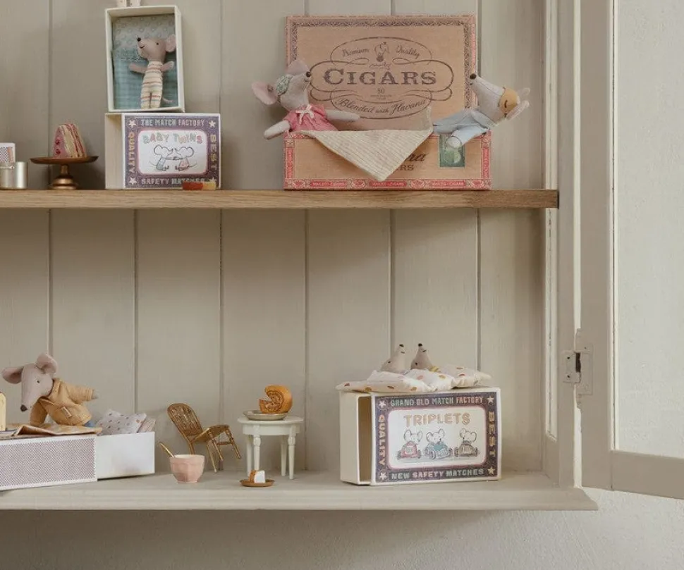 Maileg Triplets Baby Mice in Matchbox