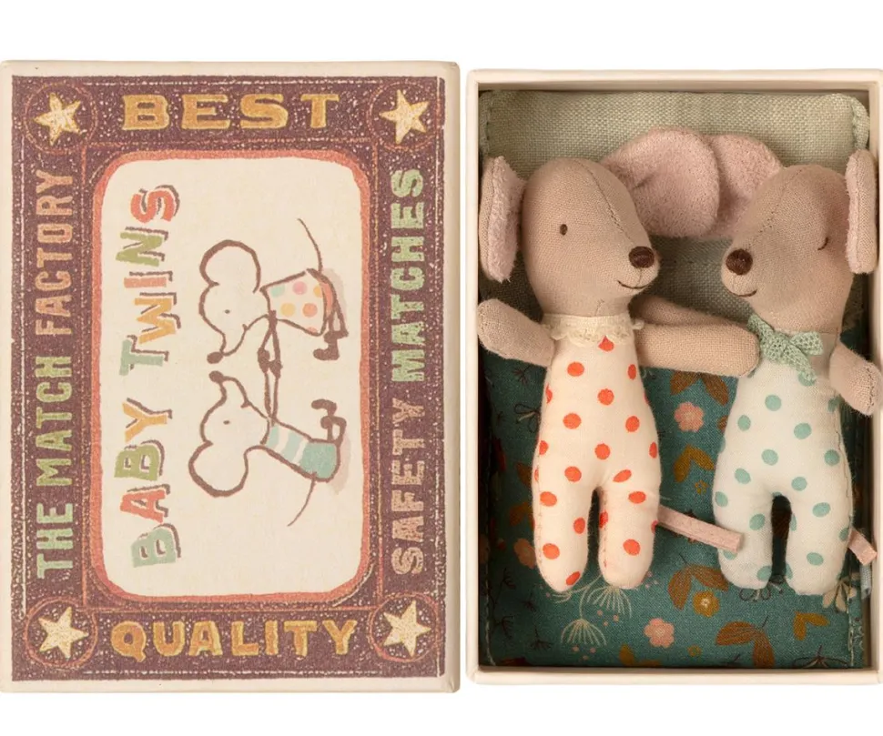 Maileg Twins Baby Mice in box