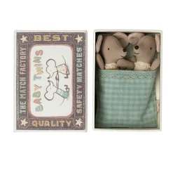 Maileg Twins Baby Mice in Matchbox