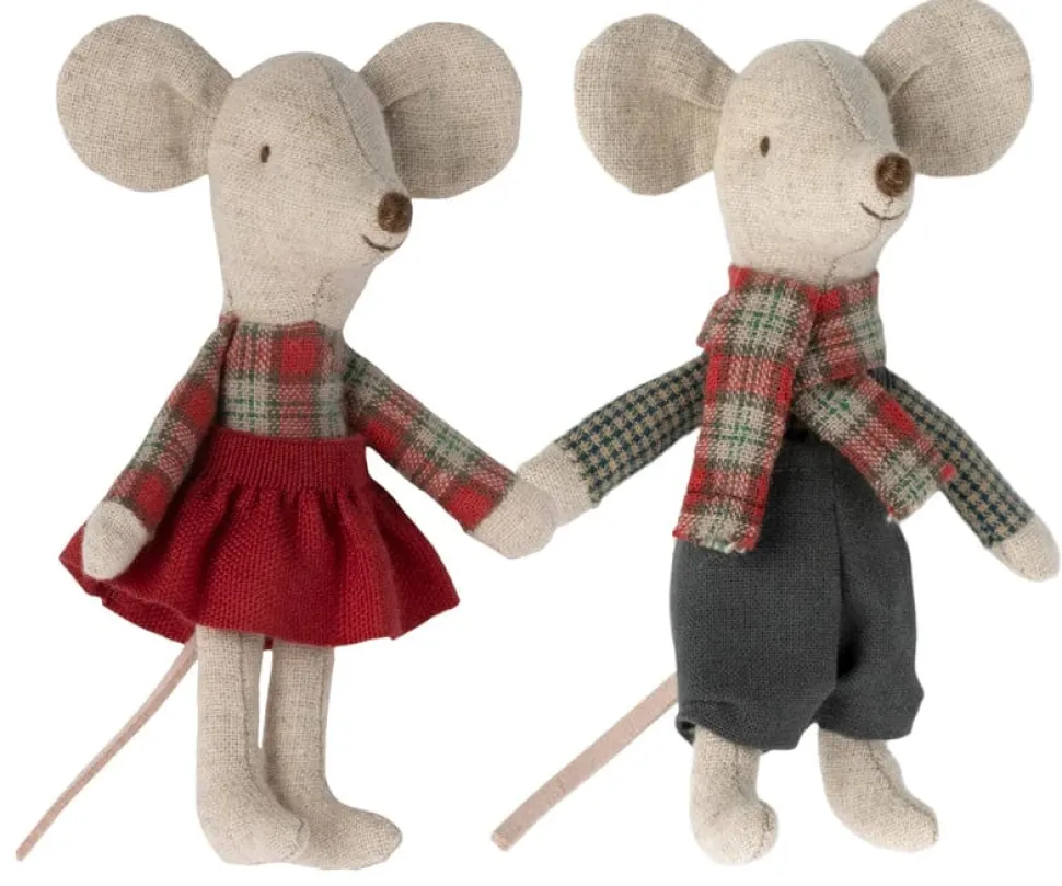Maileg Winter Mice Twins in a House