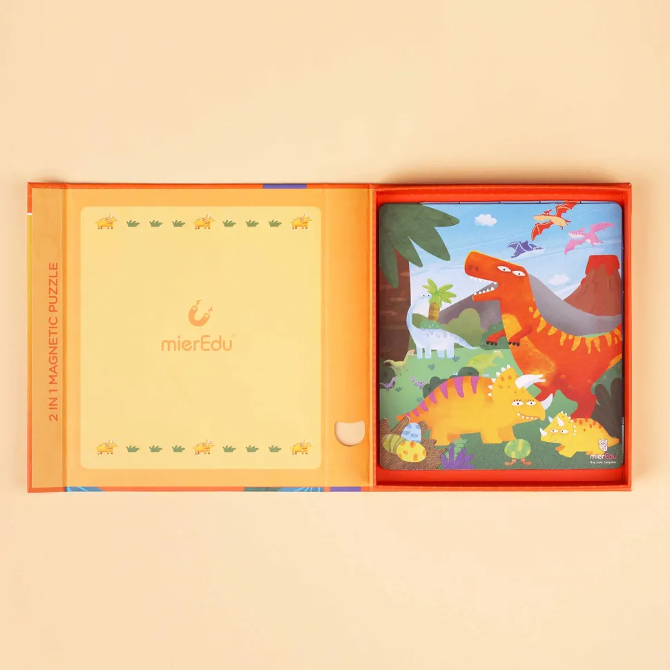 mierEdu 2 in 1 Magnetic Puzzle - Dinosaur