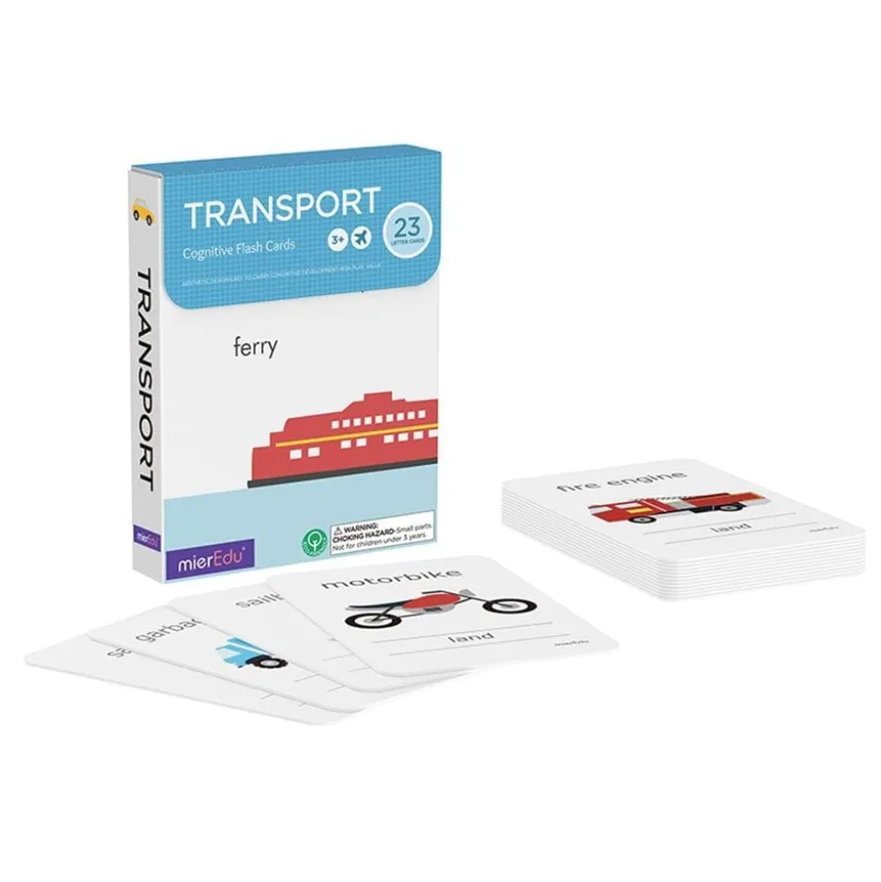 mierEdu Cognitive Flash Cards - Transport