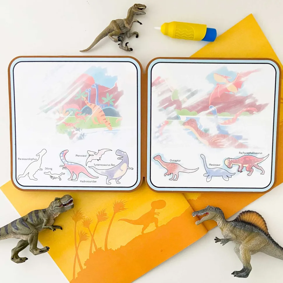 mierEdu Magic Water Doodle Book - Dino World