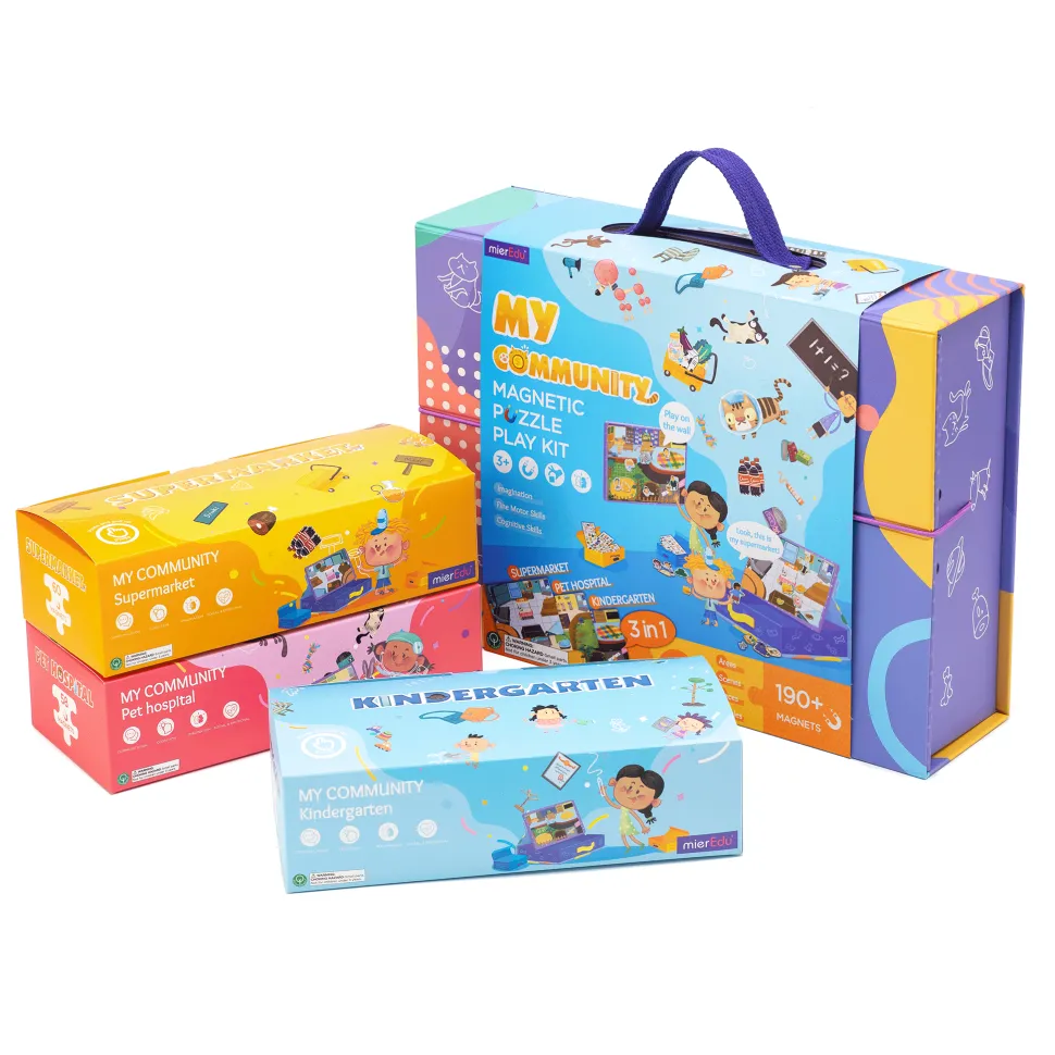 mierEdu Magnetic Puzzle Play Kit - My Community