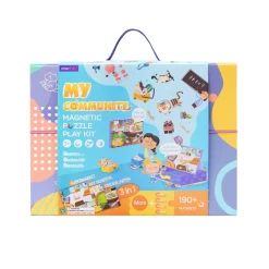 mierEdu Magnetic Puzzle Play Kit - My Community