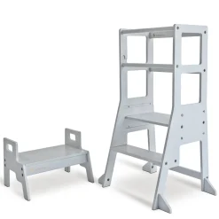 My Duckling Adjustable Learning Tower with Stool –Grey