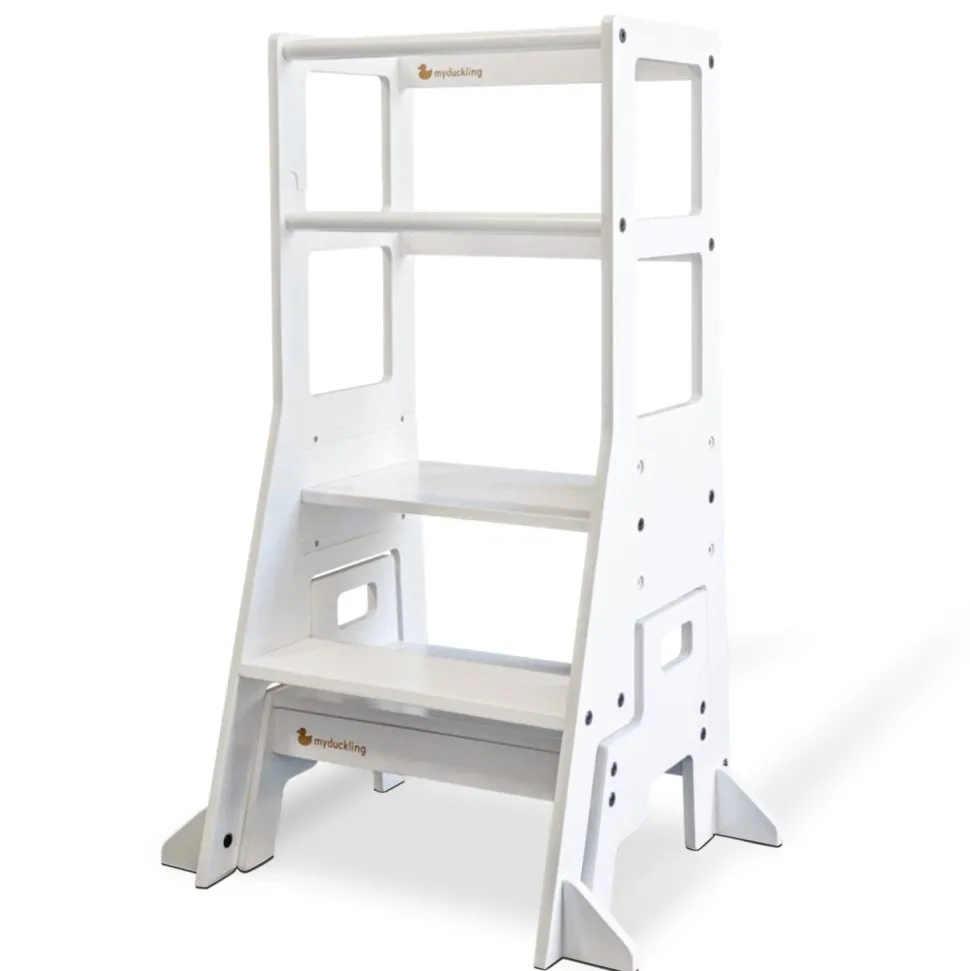 My Duckling Adjustable Learning Tower with Stool -White