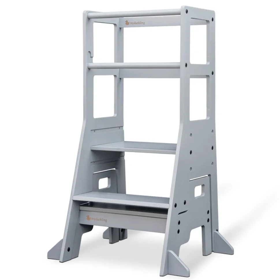 My Duckling Adjustable Learning Tower with Stool –Grey