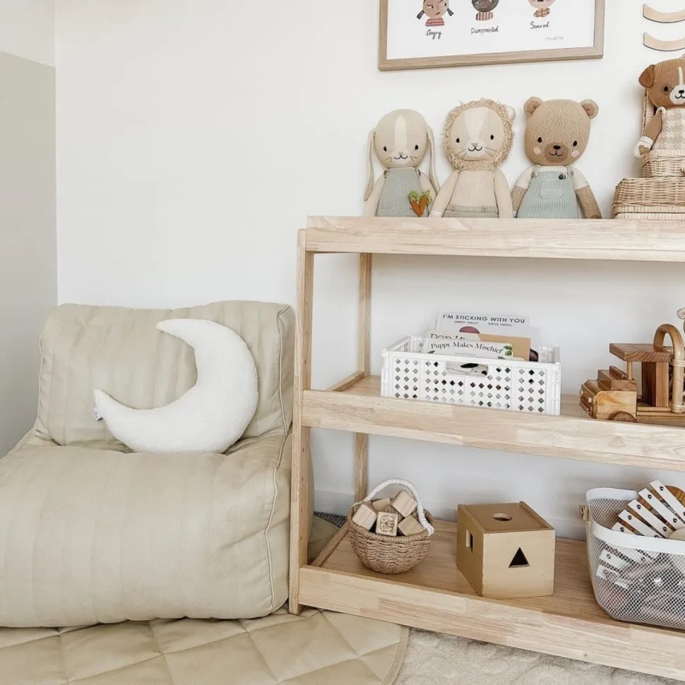 My Duckling Adjustable Solid Wood 3 Layer Storage Shelf