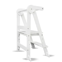 My Duckling Deluxe Folding Adjustable Learning Tower - White