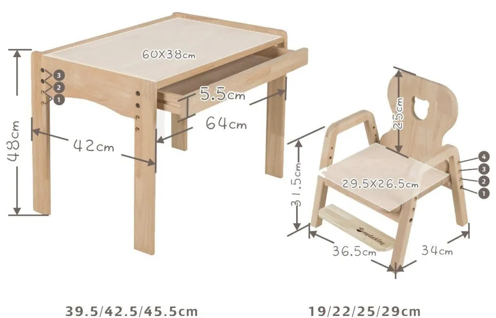 My Duckling Kids Activity Table and Chair Set - Duck