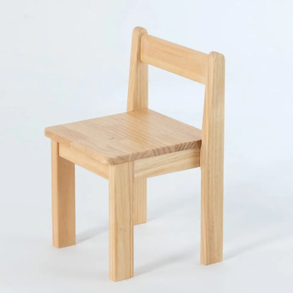 My Duckling Kids Stackable Study Chair - Pinewood