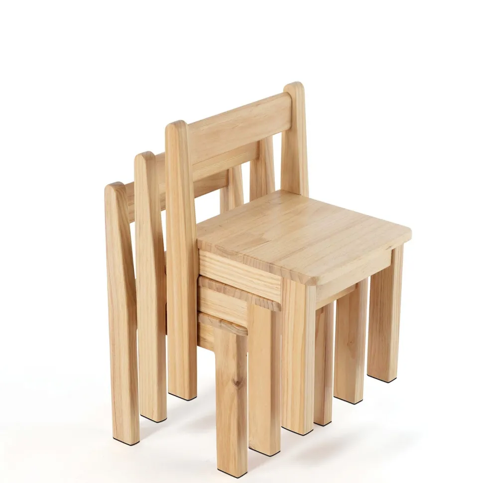 My Duckling Kids Study Table and Chair Set in Pinewood