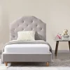 My Duckling MAYA Kids Single Upholstered Bed - Light Grey