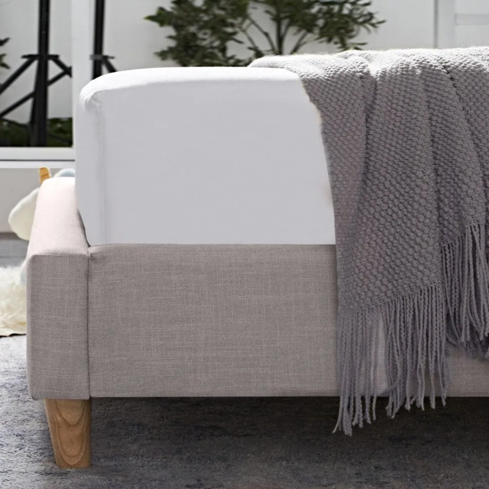 My Duckling MAYA Kids Single Upholstered Bed - Light Grey