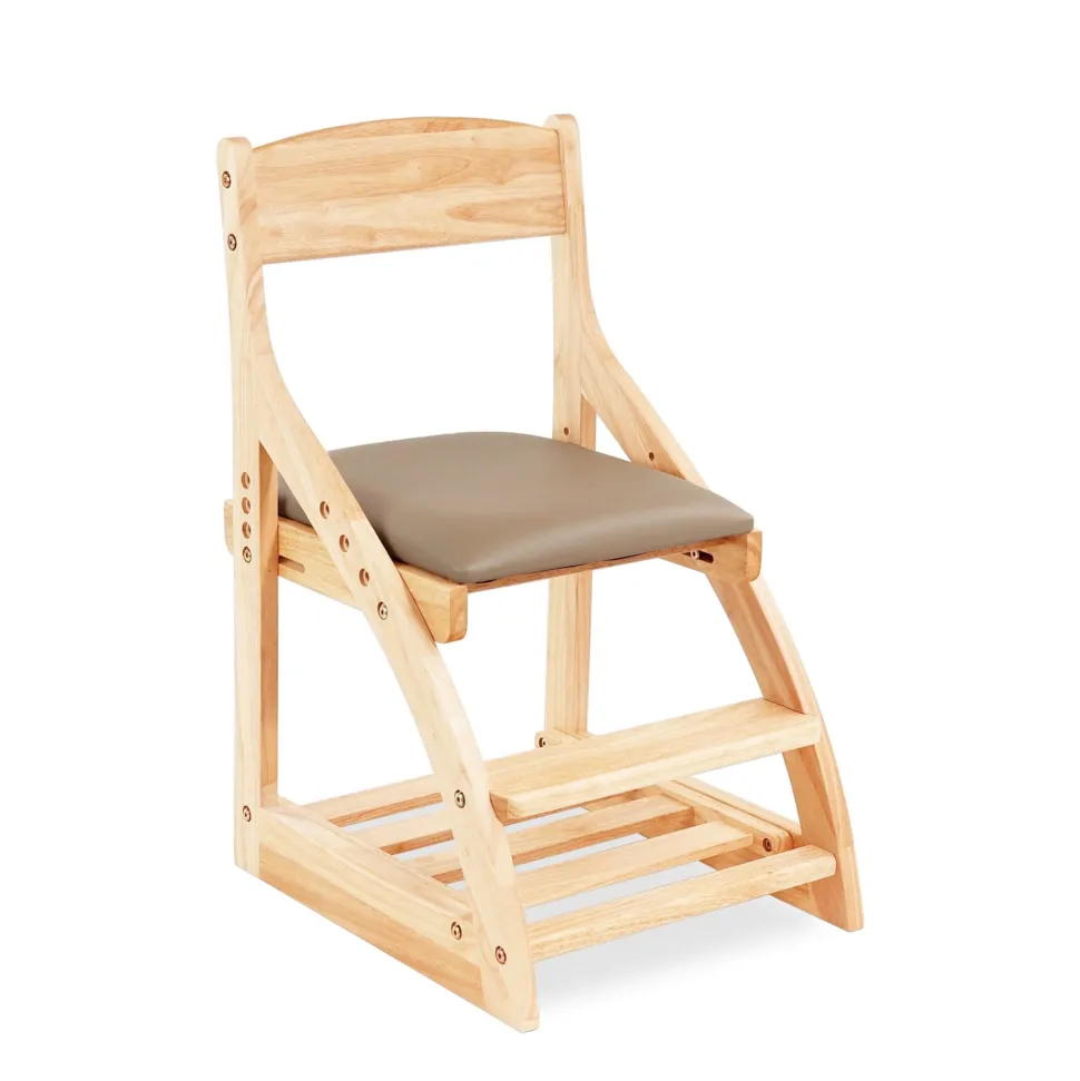My Duckling Montessori Kids Height Adjustable Dining Chair - Khaki