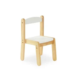 My Duckling Montessori Kids Wooden Chair - White/Natural