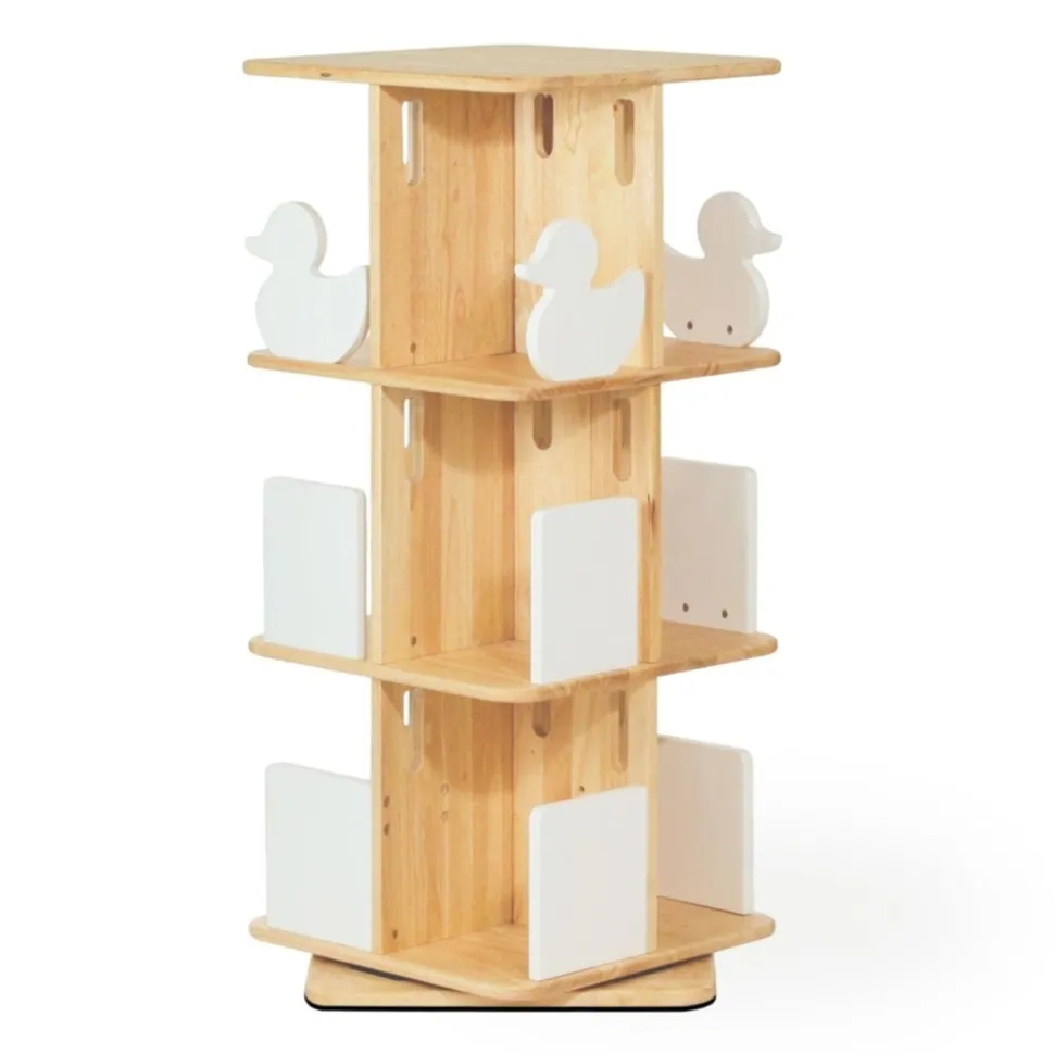 My Duckling Montessori Rotating Bookcase - Natural/White
