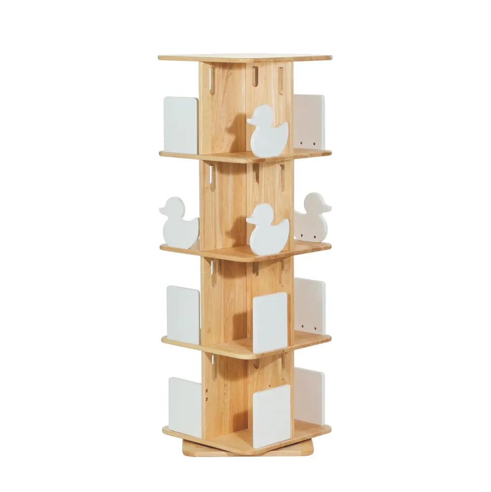 My Duckling Montessori Rotating Bookcase Addon Layer - White/Natural