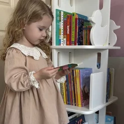 My Duckling Montessori Rotating Bookcase - White