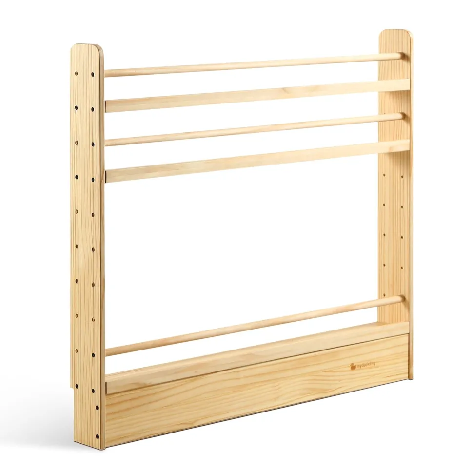 My Duckling NALA 3 Tier Adjustable Solid Wood Bookshelf