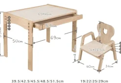 My Duckling Primary Adjustable Table and Chair Set - Bear