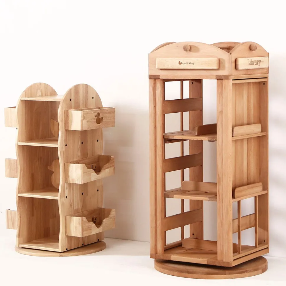 My Duckling Rotating Solid Wood Bookcase - London