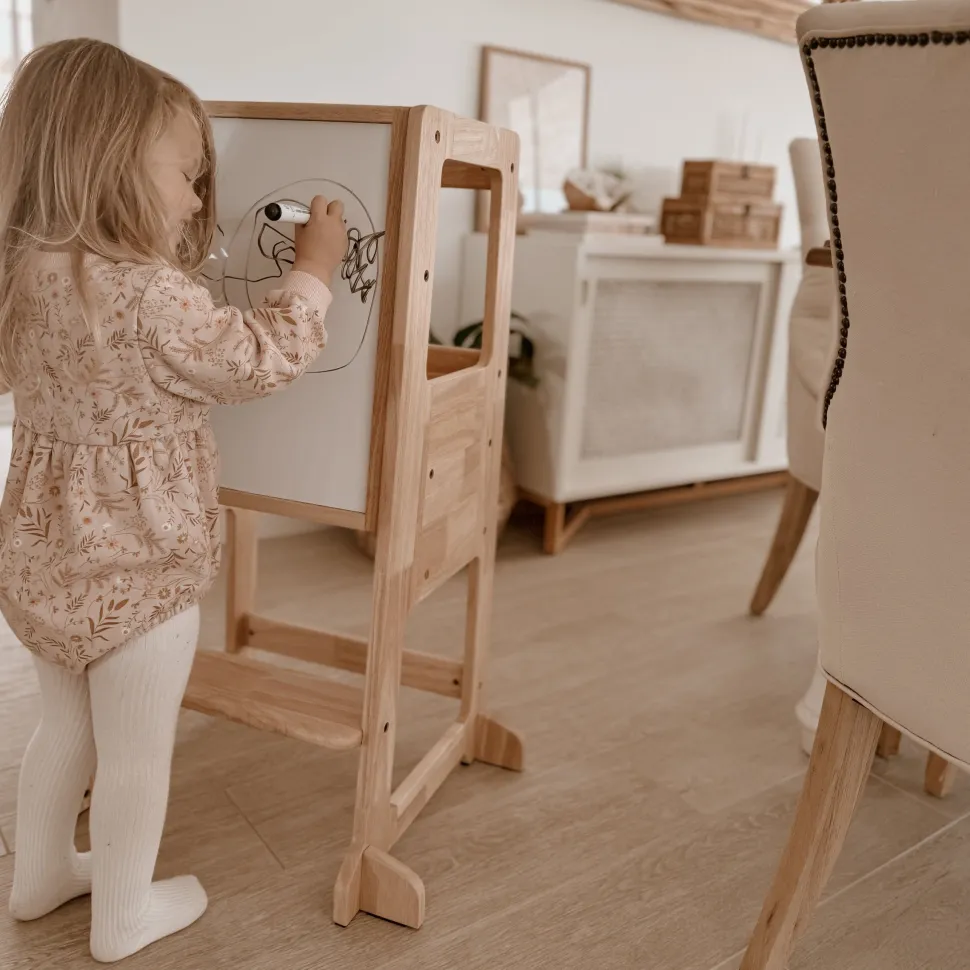 My Duckling Solid Wood Adjustable Learning Tower 2in1 - Deluxe