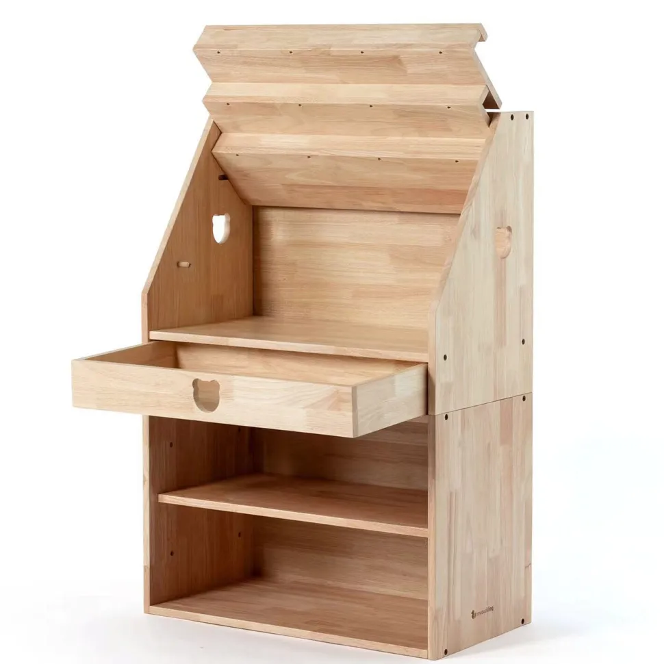My Duckling Solid Wood 2in1 Display Bookcase (Bear)