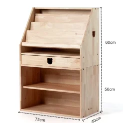 My Duckling Solid Wood 2in1 Display Bookcase (Bear)
