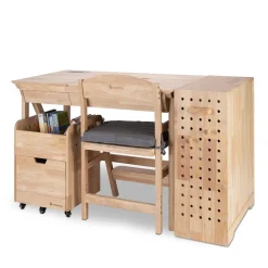 My Duckling Solid Wood Kids Study Desk & Chair Complete Set