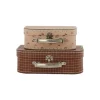 OYOY Suitcase Rainbow & Grid 2pk