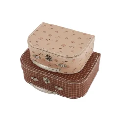 OYOY Suitcase Rainbow & Grid 2pk