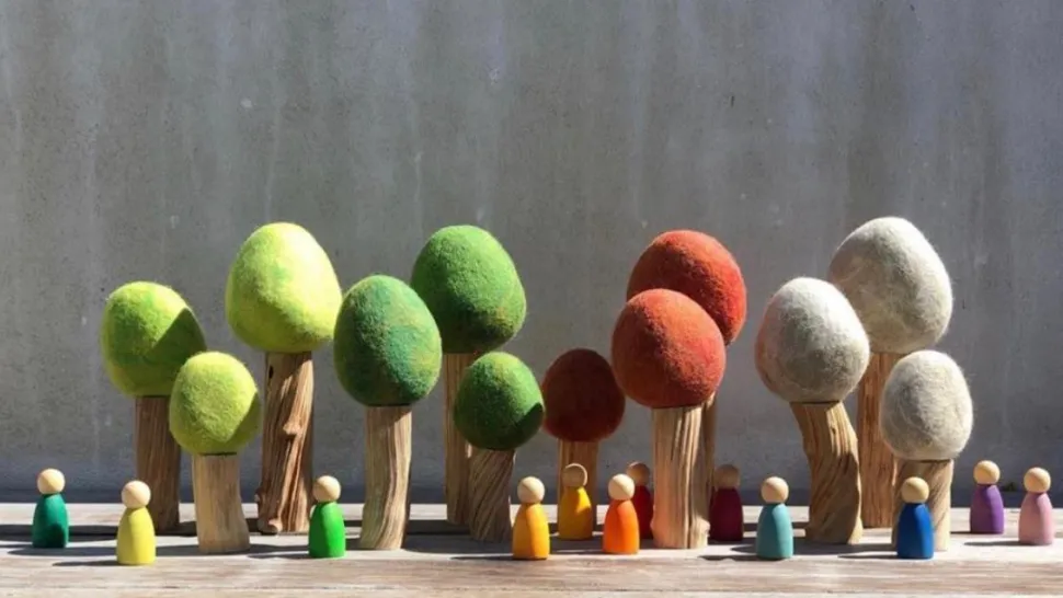 Papoose Toys - Autumn Trees (3 Piece Set)