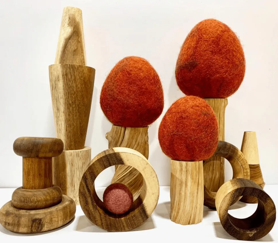 Papoose Toys - Earth Autumn Trees (3 Piece Set)