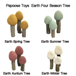 Papoose Toys Earth Four Season Trees Set of 12