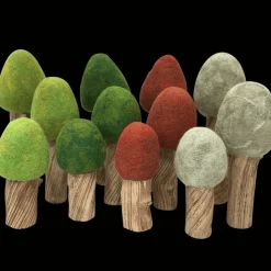 Papoose Toys Four Season Trees Set of 12