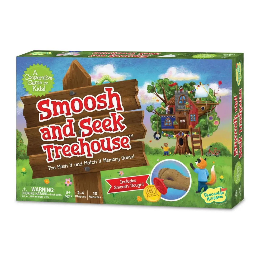 Peaceable Kingdom Game – Smoosh & Seek Tree House