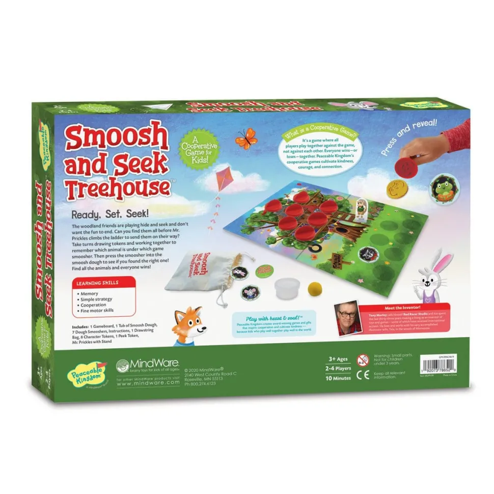 Peaceable Kingdom Game – Smoosh & Seek Tree House