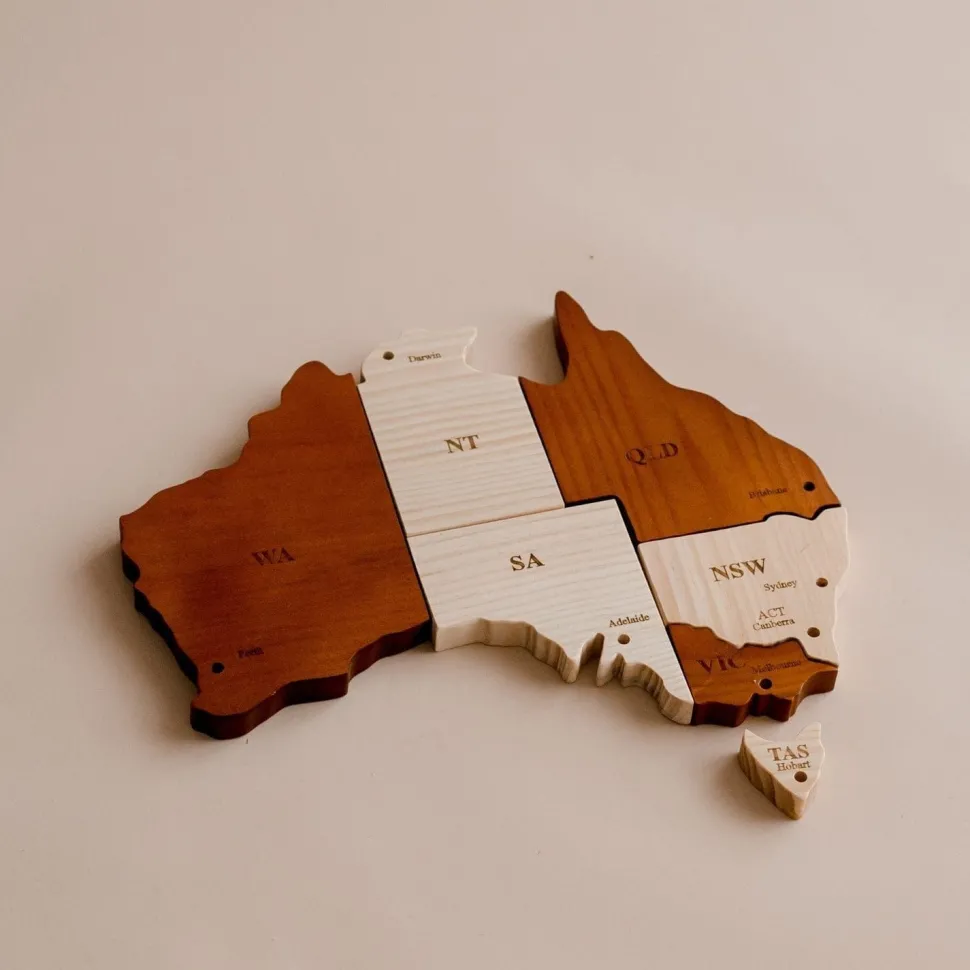 QToys Australian Map Puzzle Play Set